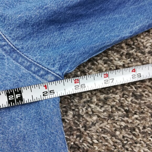 Vintage 90s Nebraska Cornhuskers Shirt Jacket Denim Graphic Sports Mens XL - Picture 6 of 9